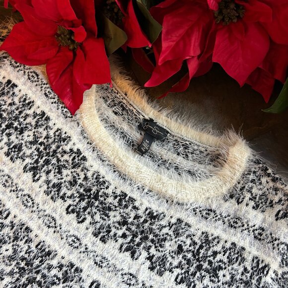 Jessica Simpson Nordic Pattern “Furry” Sweater (NEW) - Picture 4 of 10